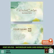 45-Set EPS Watercolor Name Card Design Template Files | Editable Adobe Illustrator Digital Design Fi
