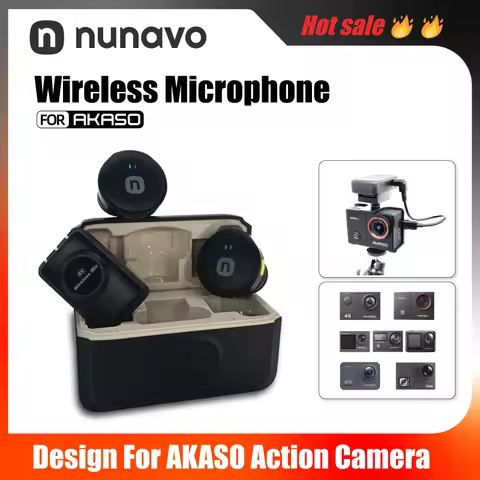 wireless microphone mic for AKASO EK7000/EK7000Pro/V50X/V50 Elite/Brave4/7LE/4Pro Action Camera Acce