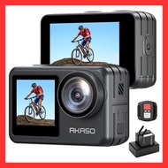 AKASO Brave 7 LE Action Camera 4K 20MP 6-axis Image Stabilization Dual Color Screen Touch Panel Type