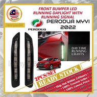 Perodua Myvi 2022 New OEM Front Bumper LED Daytime LED Daylight Running Light With Running Signal