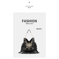 Flow Matching Punk Rivets Vertical Large-Capacity Women's One-Shoulder Diagonal Bag