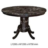 Q 10 -  6 Seater Marble Dining Table / Marble Top Round Dining Table For 6 / Round Marble Dining Tab