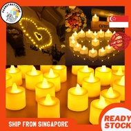 SG STOCK Flameless LED candle Tea Light candle for party wedding proposal decoration Valentine's Day Home Decor