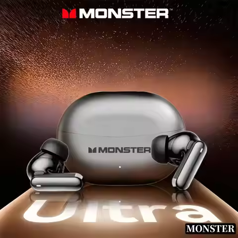 Monster ANC Noise Reduction Earphones Wireless Bluetooth HD Surround Sound Sport Earburd Long Endura