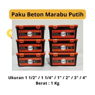 Marabu Concrete Nails | WHITE CONCRETE NAILS | Galvanized Concrete Nails | Marabu's Nail | Concrete 