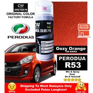 [ Ozzy Orange R53 Perodua Myvi ] Touch Up Paint Aikka CW DIY Cat Aerosol Spray Bottle 200ml 370ml Ke