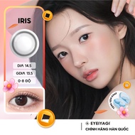 Kính áp tròng EYEIYAGI lens xám trầm giãn tròng Iris DIA 14.5mm lens cận 3 tháng có lệch độ (0-8)
