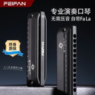 FaLa Bruce Beginner Professional Performance Instrument 12 Hole Bruce Harmonica