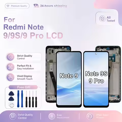 IPS For Xiaomi Redmi Note 9 LCD M2003J15SC Display Touch Screen For Redmi Note 9S Display Note 9 Pro