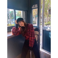 Sanshanfa GANNI 22 New Style Round Neck Smiley Printed Puff Sleeve Long Sleeve Knitted Sweater Pullo