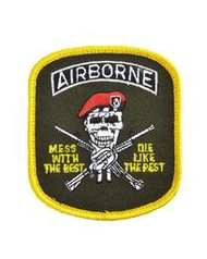 軍事臂章【視死如歸-AIRBORNE】海豹特種部隊趣味章魔鬼沾識別章任務章｜傲骨工坊