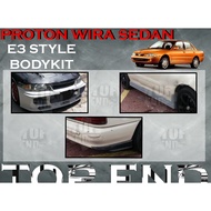 PROTON WIRA SEDAN SALOON EVO3 STYLE BODYKIT (E3) SKIRT LIP FOR WIRA FRONT BUMPER REAR SKIRT SIDE SKIRT CAR BODYKIT