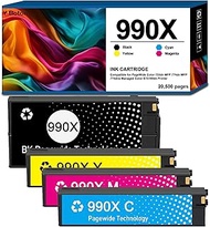 YiBoton Remanufactured 990X Ink Cartridges Replacement for PageWide Color 755dn MFP774dn MFP 774dns