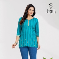 [Ready stock] Jeel Premium Soft Rayon Short Kurti Women Fashion 3/4 Sleeve Top Comfortable Daily Wea