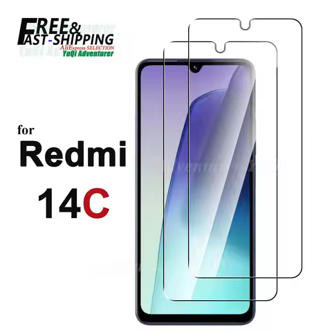Screen Protector for Redmi 14C 6.88 inch Tempered Glass Crystal HD 9H Transparent Anti Scratch Case 