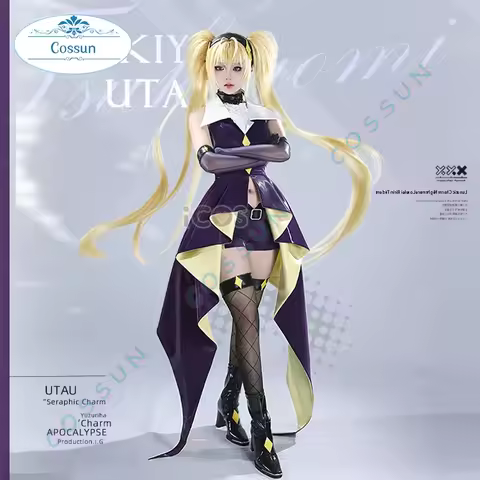 Anime Shugo Chara Tsukiyomi Utau Cosplay Costumes Tsukiyomi Utau Black Dress Halloween Costumes Wome