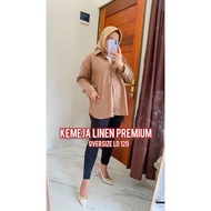 KEMEJA OVERSIZE LINEN SHIRT // PLAIN LINEN SHIRT // OVERSIZE LINEN PLAIN SHIRT