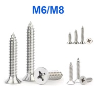 304 Stainless Steel Self-Tapping Screw Phillips Countersunk Head Screw Flat Head Self-Tapping Screw 