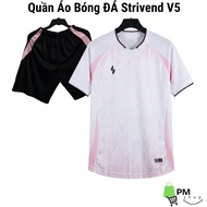 Strivend V5 White and Pink Soccer Jersey - Stretch Sesame Fabric, Extremely Absorbent