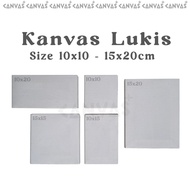 Painting Canvas Size 10x10Cm - 10x15Cm - 15x15Cm - 10x20Cm - 15x20Cm Stretched Plain White Canvas Fr