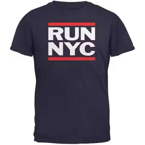 RUN NYC Navy Adult T Shirt