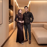 KEMEJA Azkana Batik - Kirei Couple Gamis Mermaid Maxi Dress Silk Couple Batik Shirt Outfit for Coupl