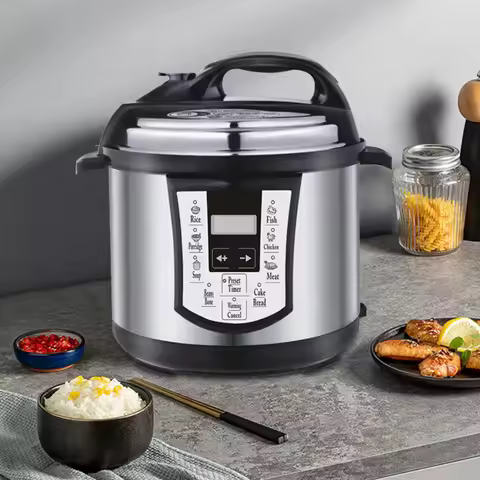 4L 5L 6L Aluminum Pressure Cooker with Non-stick Coating Electric Pressure Cooker