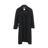 【二手】香奈兒 (Chanel) CHANEL Coco Mark Button P09304W02369 黑色羊絨大衣 97A 女款二手 A
