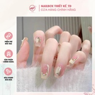 [TD89] Nailbox design with 10 rhinestone-shaped nails with stone charms