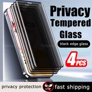 4Pieces Curved Glass For Honor 400 Pro Screen Protector Privacy Tempered Glass Honor400Pro 400Pro 5G