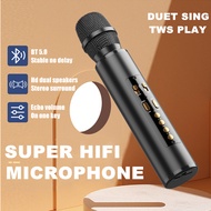 New Wireless Karaoke Microphone Portable Bluetooth KTV Music Singing Speaker Mikrofon IOS Android System K5