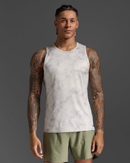 2XU AERO TANK-เสื้อวิ่งสำหรับผู้ชาย#MR6676A-CARMNG