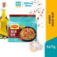 Maggi Syiok Aglio Olio (5's x 77g) Baked Wholegrain Noodles Mi Bijian Penuh Segera Tanpa Goreng Agli