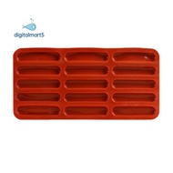Tiramisu Finger Biscuit Silicone Mould,15 Cavities Cereal Bars Baking Mould,Chocolate Bar Mold, Long