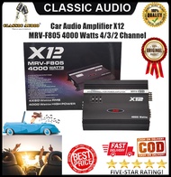 CLASSIC AUDIO Power Car Audio Amplifier  X12 MRV-F805 4000 Watts 4/3/2 Channel High Performance and 
