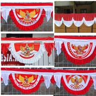 MERAH Red and white flag background, Dutch flag, garuda and plain background flag