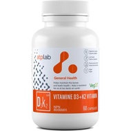 ATP LAB - Vitamin D3 K2 60 Capsules 60-Day Supply - K2 MK-7 D3 Vitamin Supplement - Healthy Bones, H