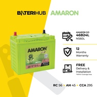 [ FREE INSTALLATION ] Bateri Kereta 46B24L | 46B24LS | Amaron Go | Car Battery | Proton Saga Iswara 