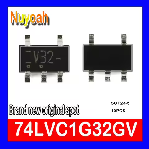 10PCS 100% New original spot 74LVC1G32GV,125 SOT23-5 Marking: V32 Single Channel 2 Input OR Gate OR 