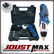 Joustmax 45pcs Rechargeable Cordless Screwdriver Drill Machine 4.0V JST24806L