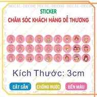 Set of 27 THANK YOU Stickers, Cute Customer Care BOX Stickers, waterproof (sp83)