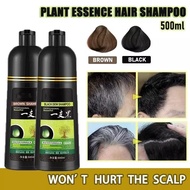 AngelaBaby~Herbal Hair Dye Shampoo Transform hair Into Black/Brown Color permanent Non-irritating