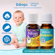 [1-18 Years] Ddrops Kids Immune Combo – Liquid Vitamin D3 600 IU + BB-12 Probiotics