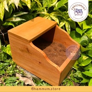 KAYU Premium Wooden Hamster Digging Box | Hamster Sand Bath | Hamster Toilet | Hamster Cage Decoration