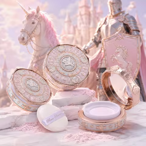 Flower Knows Knight Unicorn Loose Setting Powder Lightweight Airy Blurring Finish Pore Minimizing So