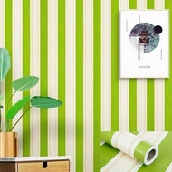 HIJAU Green Striped Wallpaper 9m to/ 10m x 45cm