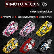 VIMOTO V10X V10S Headphone Protective Stickers Motorcycle Earphone Decorative Decal