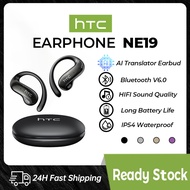 HTC NE19 AI Translator Earbud Wireless Bluetooth Earphone 134 Languages Translation Call Noise Reduc