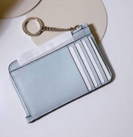 Kate Spade baby blue 淺粉藍色防刮皮八達通套 卡套 證件套散紙包key ring Card Holder card case
