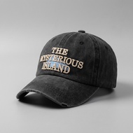 Premium Washed Pure Cotton Baseball Cap - Embroidered Iceland Letter Sports Duckbill Hat